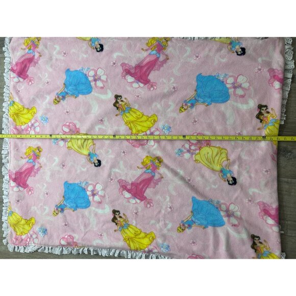 Vintage 90s Disney Princes Pink Fleece Throw Blanket For Toddler 50 x 40 - Picture 13 of 14